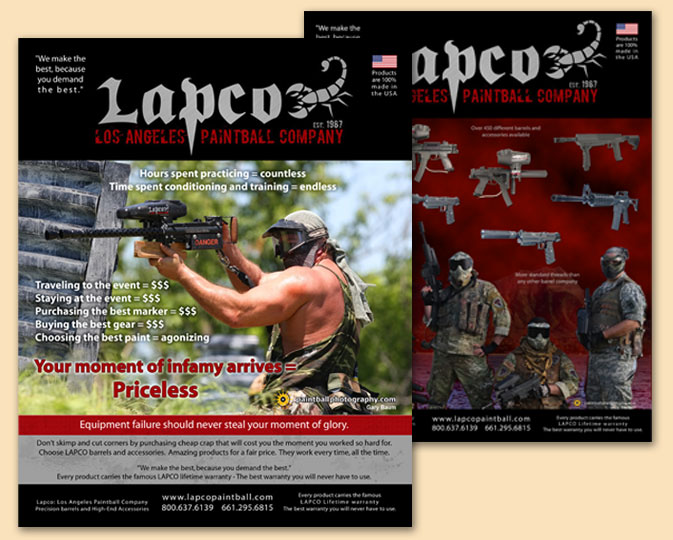 Magazine ads for LAPCO - Created ads with Photoshop and Illustrator from clients photos.